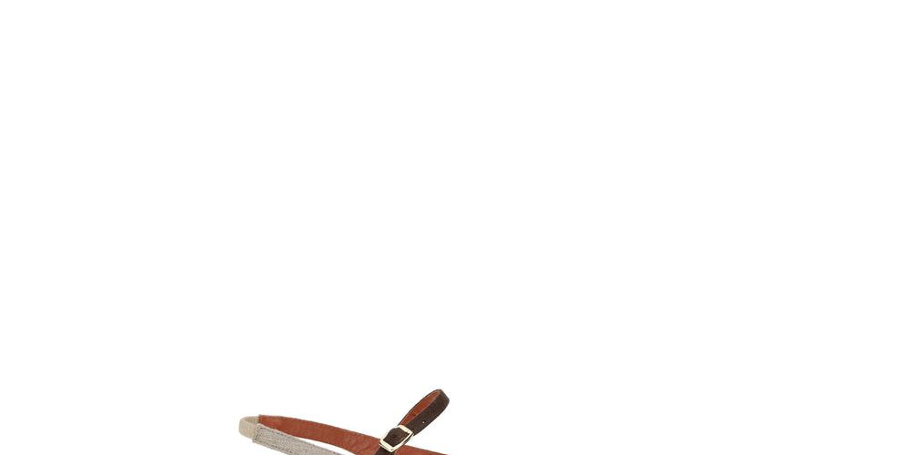Carel Paris Beige Cotton Ballet Flats