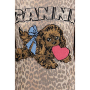 Brown Wool Sweatshirt with Half-zip