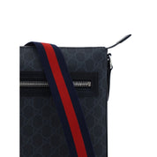 Gucci Black Polyethylene Shoulder Bag with GG Supreme