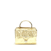 Coccinelle Gold Calf Leather Droplet Handbag