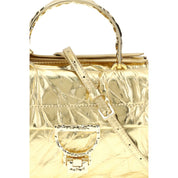 Coccinelle Gold Calf Leather Droplet Handbag