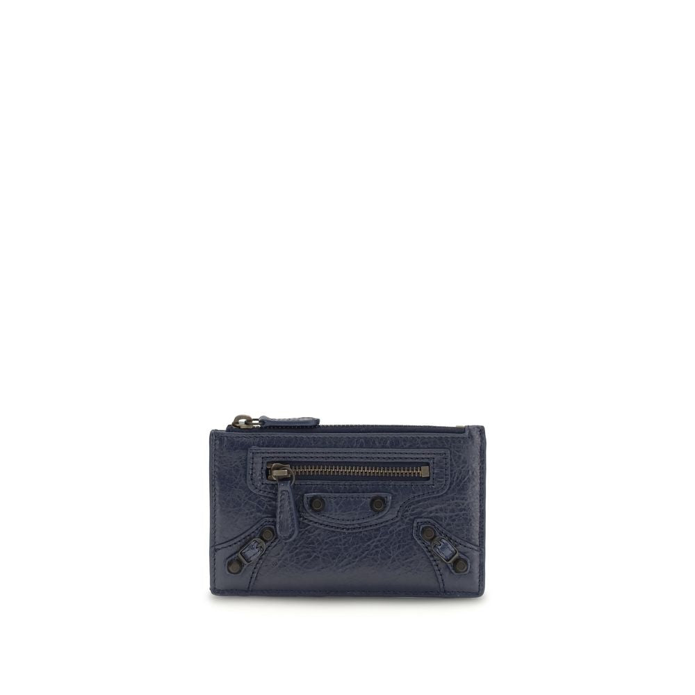 Balenciaga Blue Lambskin Le City Long Wallet