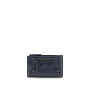 Balenciaga Blue Lambskin Le City Long Wallet