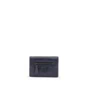 Balenciaga Blue Lambskin Mini Wallet