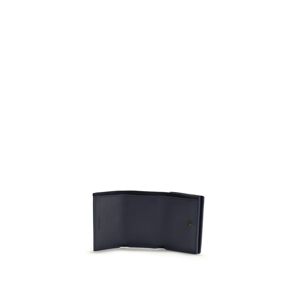 Balenciaga Blue Lambskin Mini Wallet