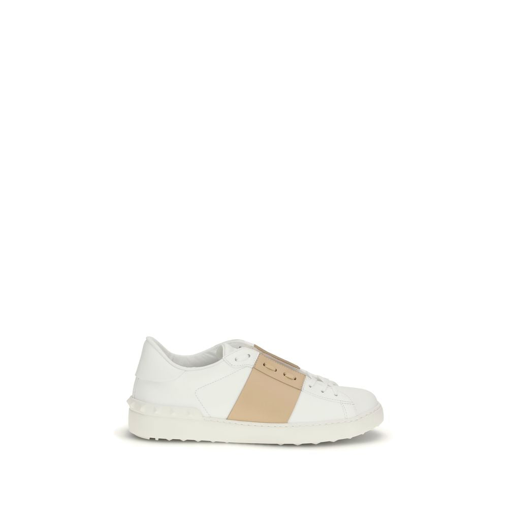 Valentino Garavani White Calf Leather Low Top Sneakers