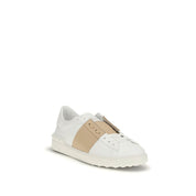 Valentino Garavani White Calf Leather Low Top Sneakers