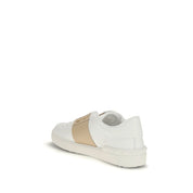 Valentino Garavani White Calf Leather Low Top Sneakers