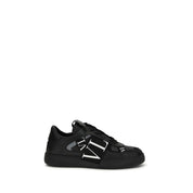 Valentino Garavani Black Calf Leather Low Top Sneakers