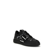 Valentino Garavani Black Calf Leather Low Top Sneakers