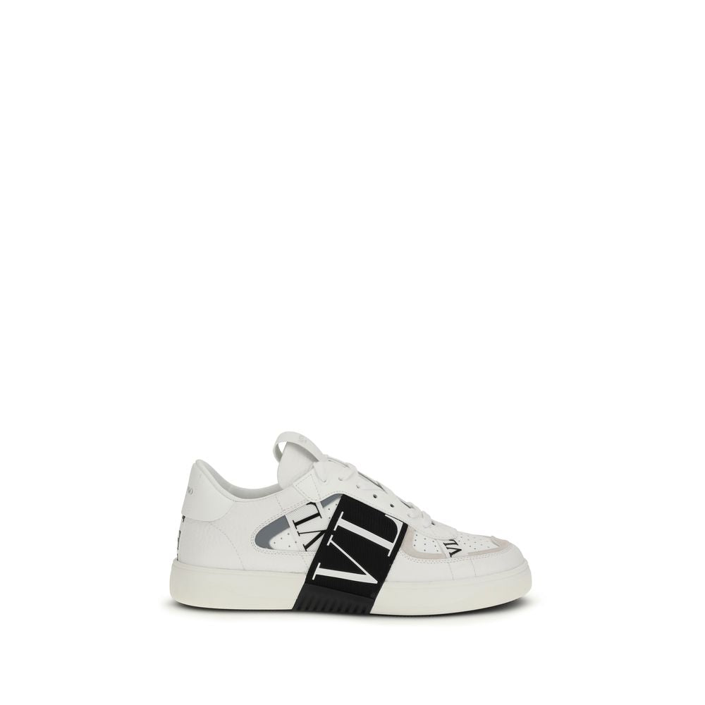 Valentino Garavani White Calf Leather Low Top Sneakers