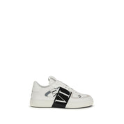Valentino Garavani White Calf Leather Low Top Sneakers