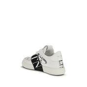 Valentino Garavani White Calf Leather Low Top Sneakers