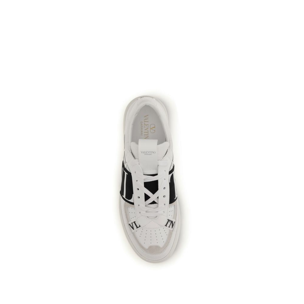 Valentino Garavani White Calf Leather Low Top Sneakers