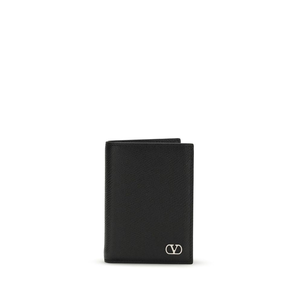 Valentino Garavani Black Calf Leather Wallet