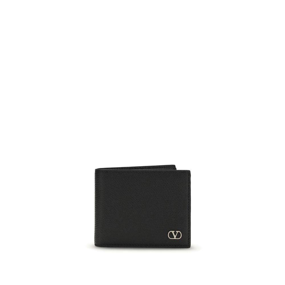 Valentino Garavani Black Calf Leather Wallet