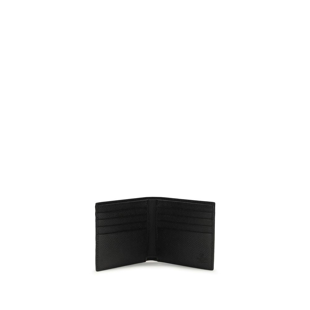 Valentino Garavani Black Calf Leather Wallet