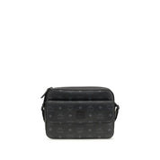 MCM Black Coated Canvas Shoulder Bag