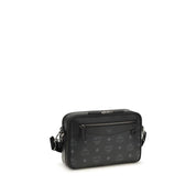 MCM Black Visetos Coated Canvas Shoulder Bag