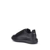 Alexander McQueen Black Calf Leather Platform Sneakers