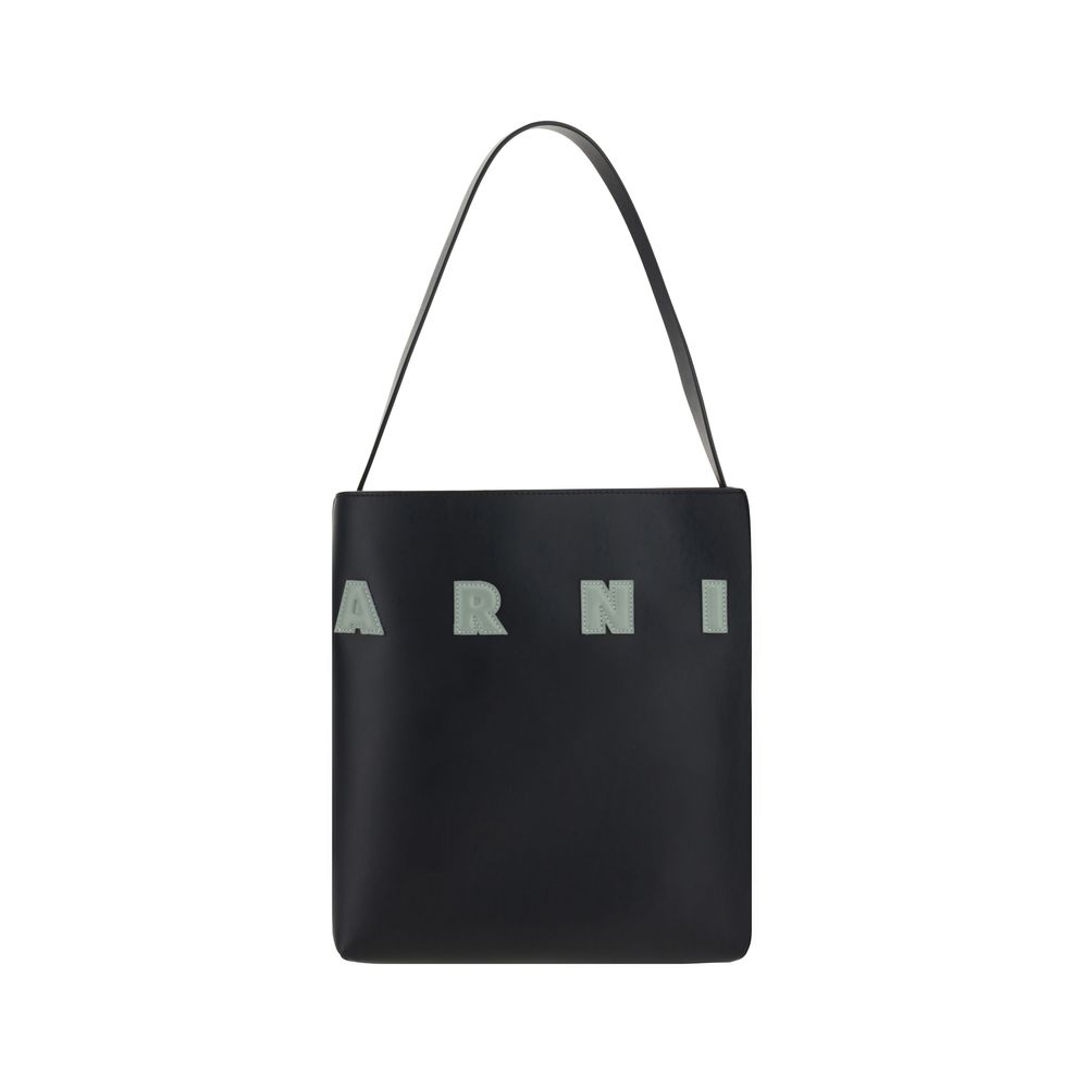 Marni Black Calf Leather Shoulder Bag