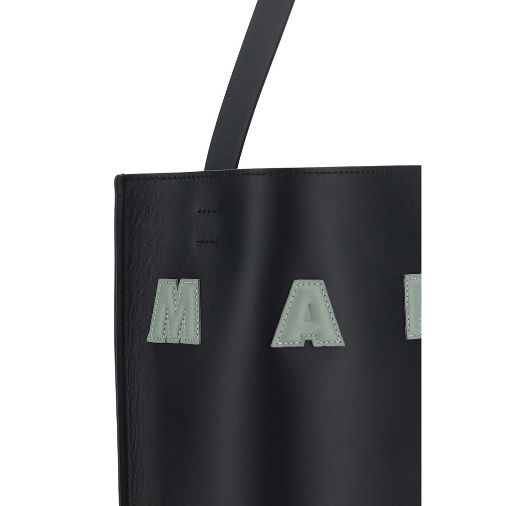Marni Black Calf Leather Shoulder Bag