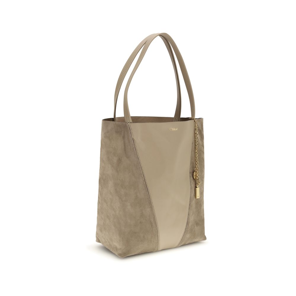 Chloé Beige Spin Leather Shoulder Bag