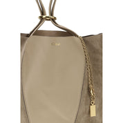 Chloé Beige Spin Leather Shoulder Bag
