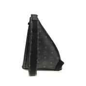 MCM Black Visetos Canvas Sling Backpack