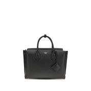 MCM Black Calf Leather Shoulder Bag