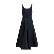 PAROSH Blå Satin Polyesterklänning