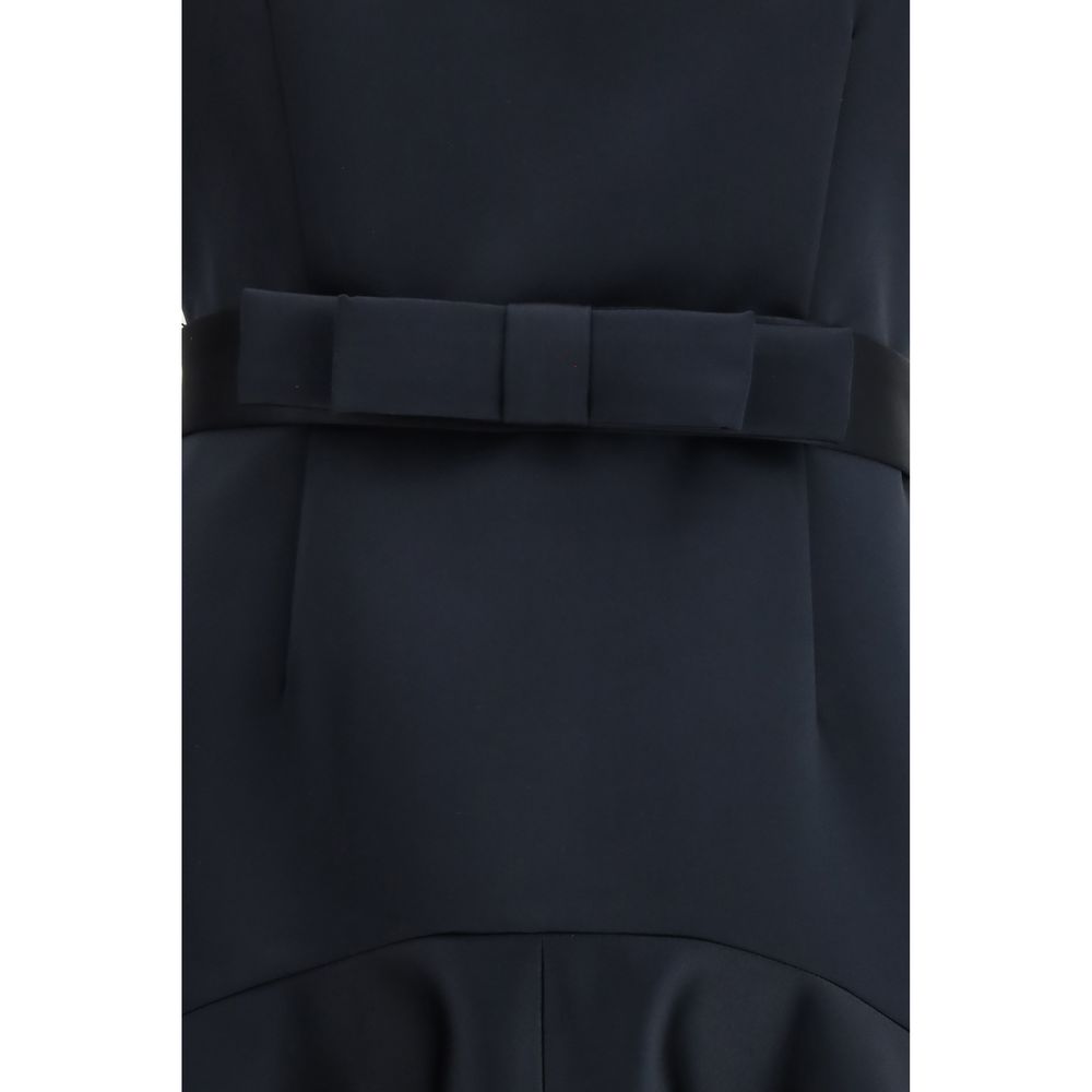 PAROSH Blå Satin Polyesterklänning