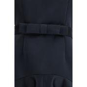 PAROSH Blå Satin Polyesterklänning