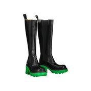 Bottega Veneta Black Leather Over The Knee Boots