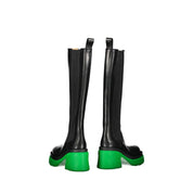 Bottega Veneta Black Leather Over The Knee Boots