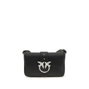 PINKO Black Calf Leather Shoulder Bag