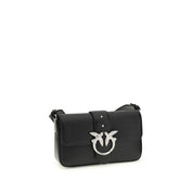 PINKO Black Calf Leather Shoulder Bag