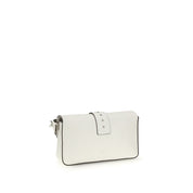 Pinko White Calf Leather Love One Shoulder Bag