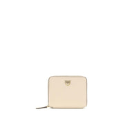 PINKO Beige Kalvskinnsplånbok med Turtelduvor-plakett