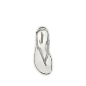 Casadei Silver Calf Leather Sandals