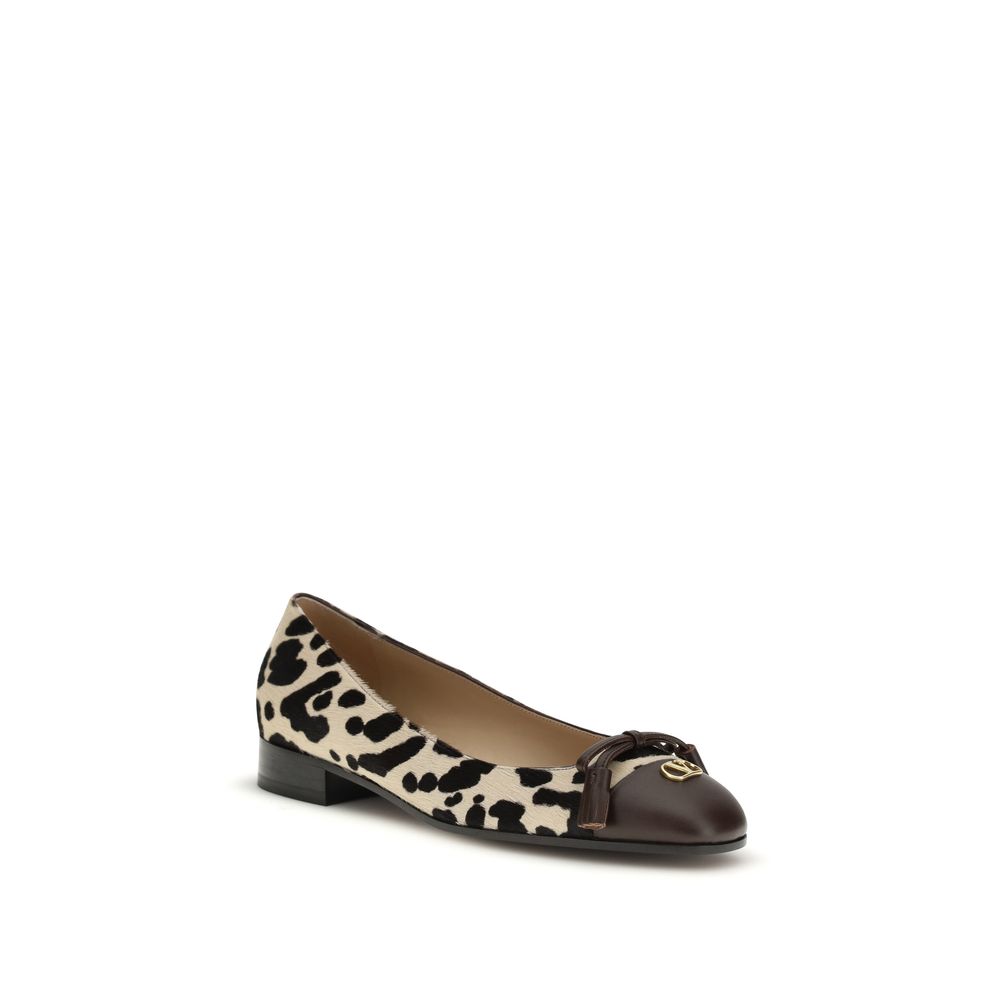 Valentino Garavani Multicolor Calf Leather Ballet Flats
