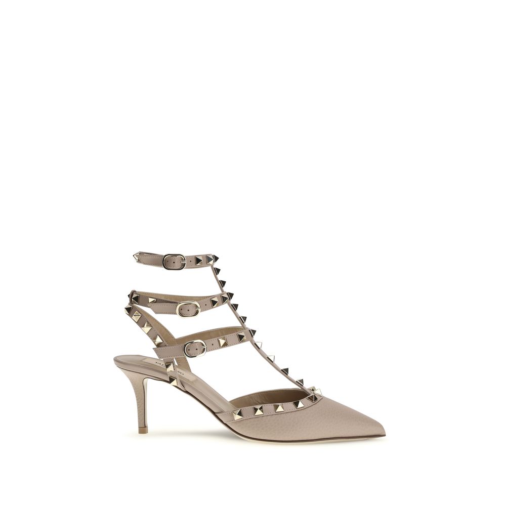 Valentino Garavani Gray Calf Leather Pumps