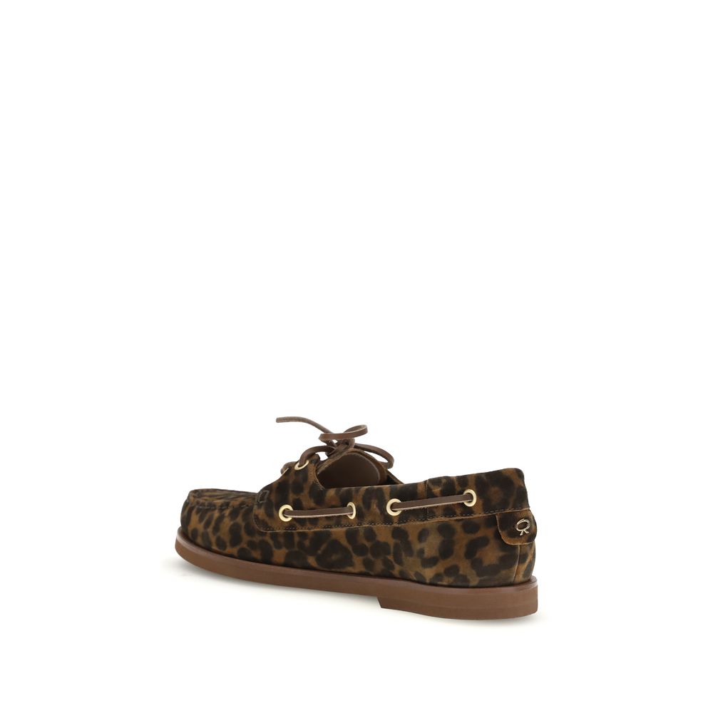 Gianvito Rossi Multicolor Calf Leather Slip-On Loafers