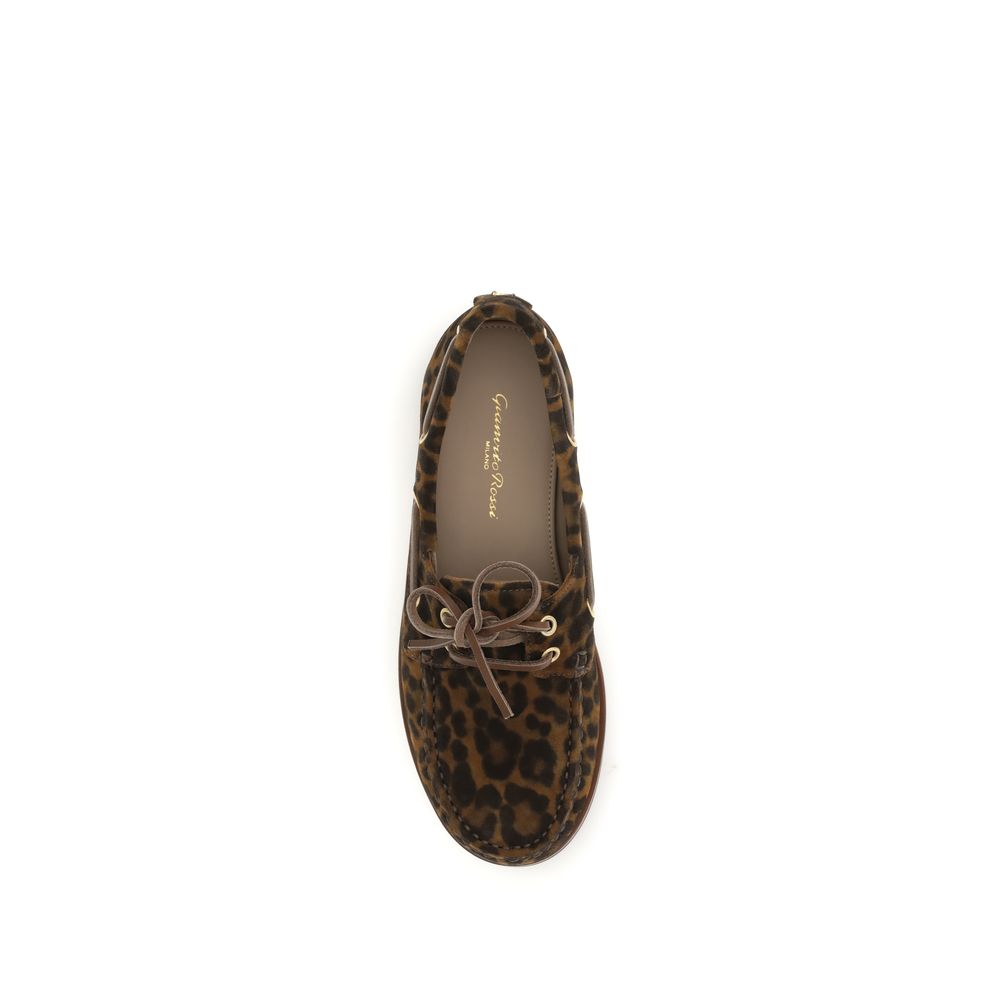 Gianvito Rossi Multicolor Calf Leather Slip-On Loafers