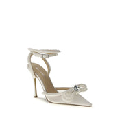 MACH & MACH White Silk Satin High Heel Pumps