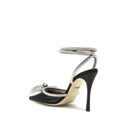 MACH & MACH Black Silk Satin High Heel Pumps