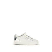 PINKO White Calf Leather Low Top Sneakers