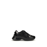PINKO Black Calf Leather Chunky Sneakers