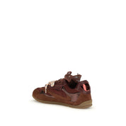 Pinko Bordeaux Calf Leather Chunky Sneakers