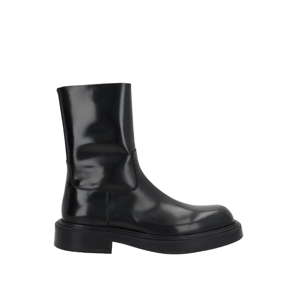 Salvatore Ferragamo Black Calfskin Ankle Boots
